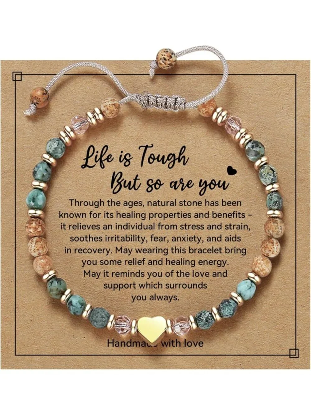 Natural Stone Inspirational Bracelets - Unique Birthday Gifts for Her
